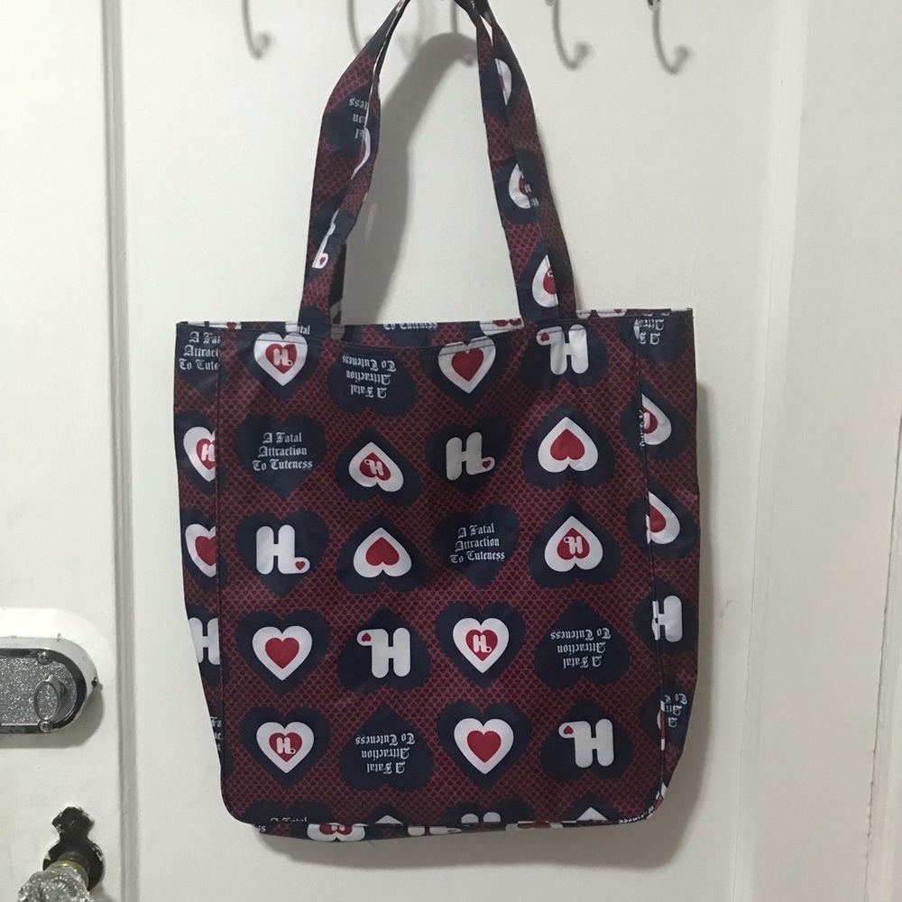 Harajuku Lovers Hearts Eye Nylon Tote Bag NWOT